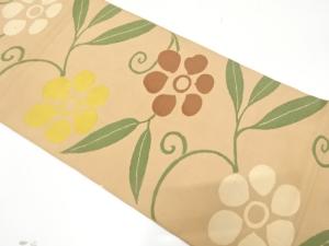 アンティーク　花唐草模様織り出し袋帯（材料）